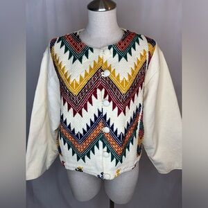 Artestipicas tecum Ladies Aztec Woven Design Jacket Guatemalan traditional large
